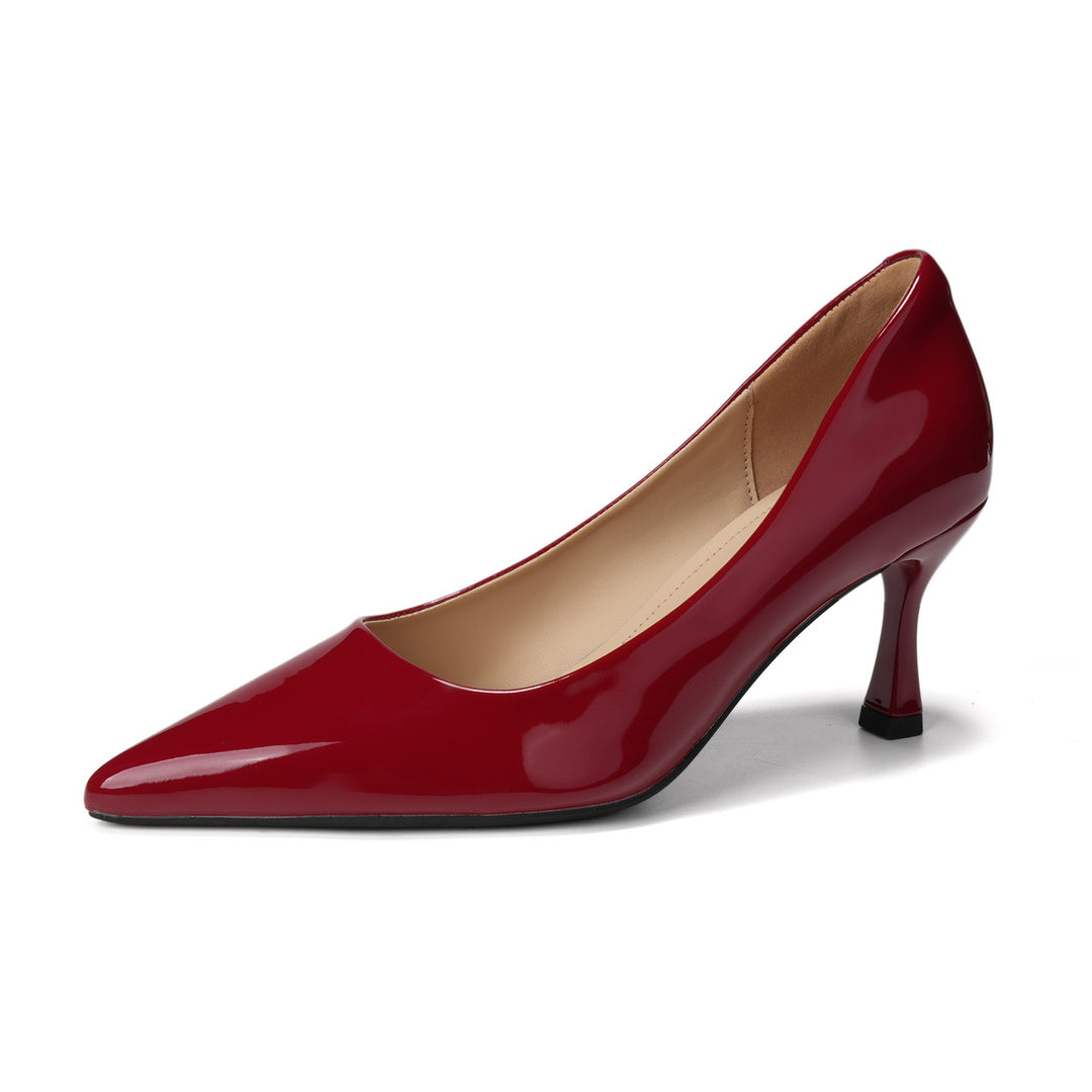 Damen Elegante Lack-Pumps mit komfortablem Blockabsatz R&B