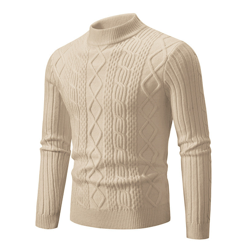 Herren Grobstrukturierter Rollkragenpullover