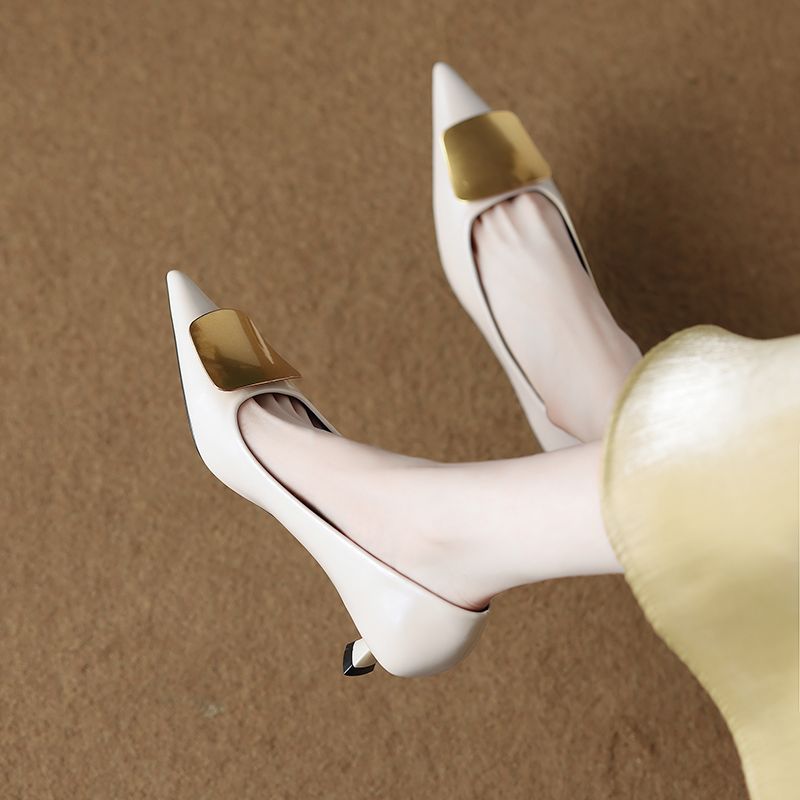 Damen elegante spitze Pumps mit modischem Absatz R&B