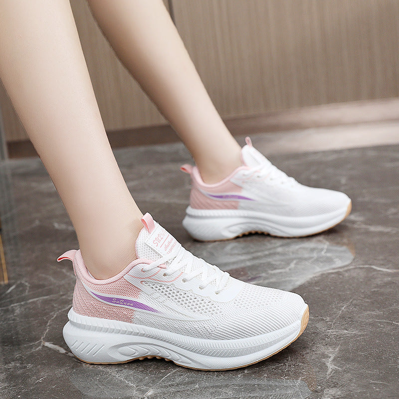 Damen Sportliche Sneakers mit atmungsaktivem Mesh-Obermaterial und dämpfendem Sohlenprofil R&B