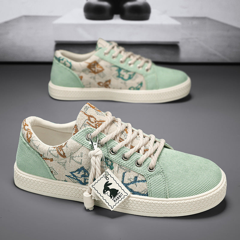 Damen Lässige Canvas-Sneakers mit einzigartigem Druckdesign R&B