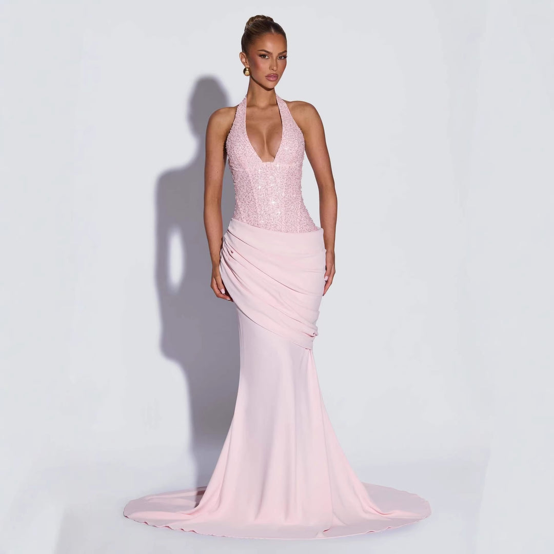 Damen Glänzendes Abendkleid mit figurbetontem Schnitt und schimmernden Pailletten R&B