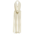 Damen Elegantes Maxikleid mit tiefem V-Ausschnitt und fließendem Schnitt R&B