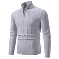 Herren modischer Stehkragenpullover mit strukturiertem Zipper und weichem Innenmaterial
