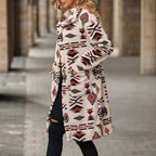 Damen modische Teddyjacke mit einzigartigem geometrischem Muster R&B