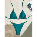 Damen Triangel-Bikini mit Goldakzenten R&B