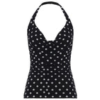 Damen Haltertop mit polka-dots Design und figurbetontem Schnitt R&B