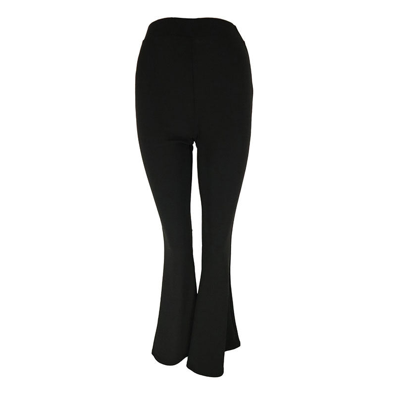 Damen flared Fitnesshose mit hochgezogenem Bund und bequemer Passform R&B