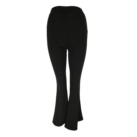 Damen flared Fitnesshose mit hochgezogenem Bund und bequemer Passform R&B