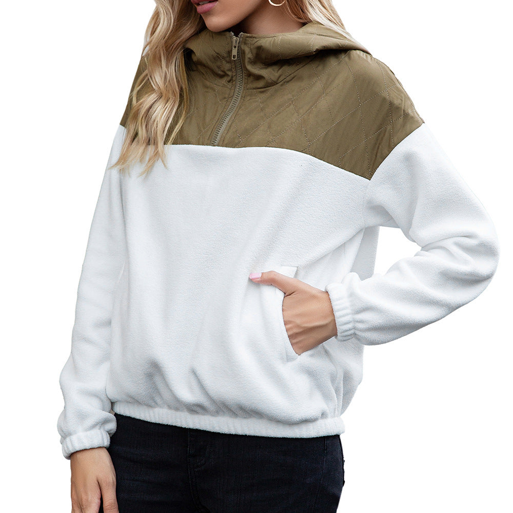 Damen kuschelige Fleecejacke mit Kapuze und praktischen Taschen R&B