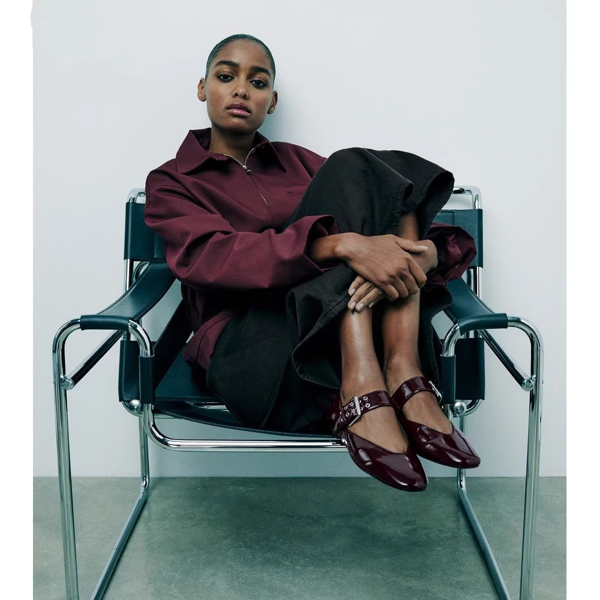 Damen Elegante Ballerinas im Leopardenmuster mit modischer Schnalle R&B