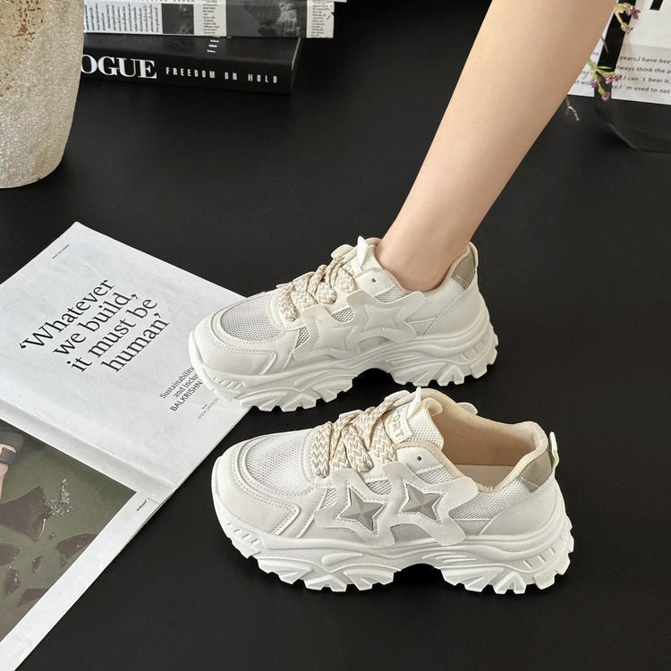Damen Chunky Sneakers mit modischen Sternen-Applikationen R&B