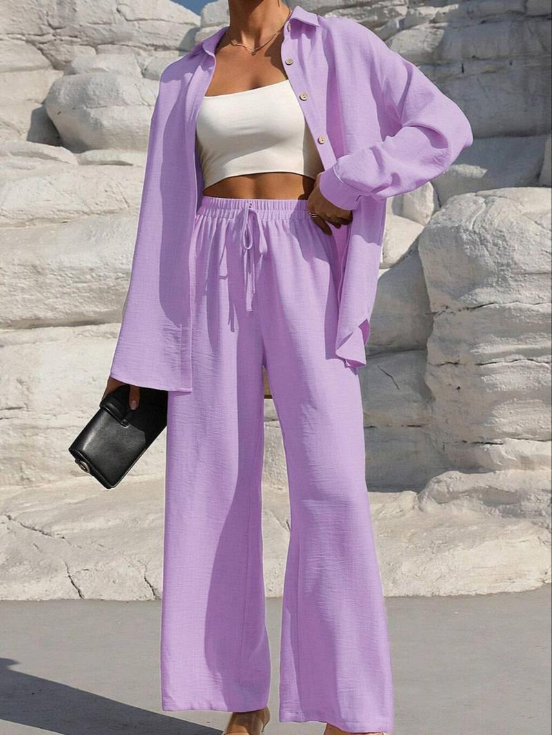 Damen elegantes und lässiges Loungewear-Set mit lockerer Passform R&B