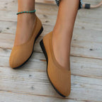 Damen bequeme Ballerinas aus elastischem GewR&Be mit formschöner Sohle R&B