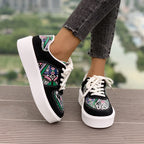 Damen modische Plateau-Sneaker mit auffälligem Design R&B
