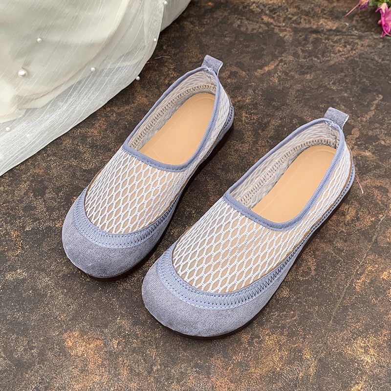 Damen Ballerinas aus atmungsaktivem Netzmaterial R&B