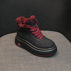 Damen High-Top Sneakers mit kuscheligem Fellrand und dämpfender Sohle