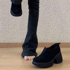 Damen Chunky Slipper mit breiter Gummisohle und elastischem Einschlupf R&B