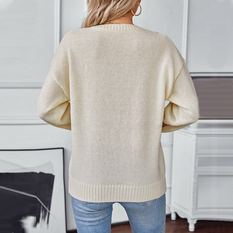 Damen gemusterter Pullover R&B
