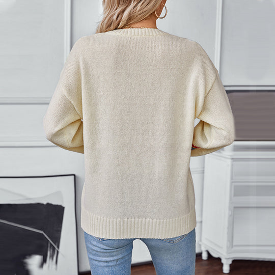 Damen gemusterter Pullover R&B