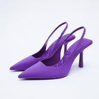 Damen Sling-Pumps mit elegantem V-Ausschnitt und komfortablem Blockabsatz R&B