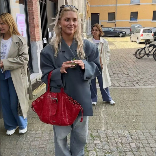 Damen elegante Oversize-Jacke mit schickem Revers R&B