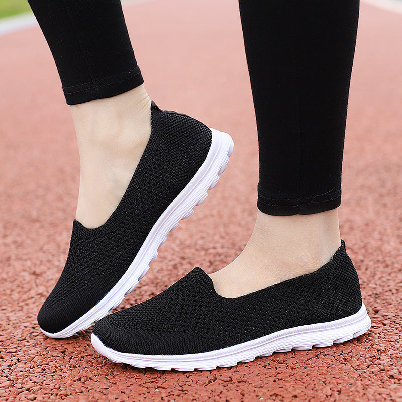 Damen Bequeme Slip-On Sneakers mit atmungsaktiver Netzstruktur