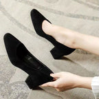 Damen Elegante Pumps mit verziertem Blockabsatz R&B