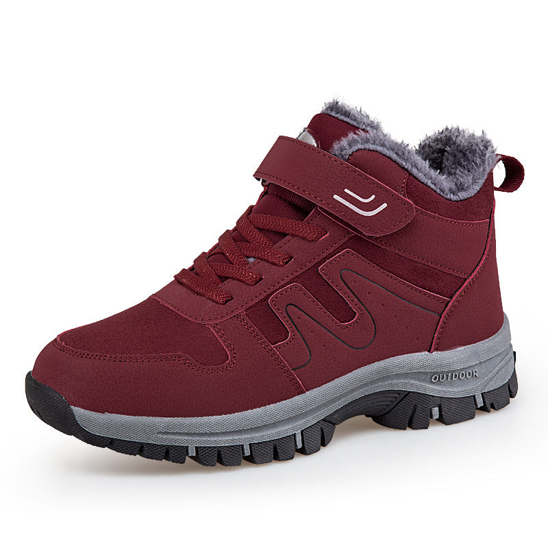 Damen Winterstiefel mit praktischem Klettverschluss und isolierender Innensohle R&B