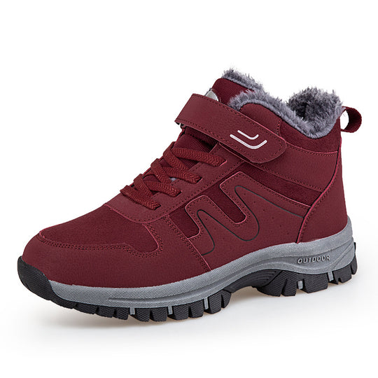 Damen Winterstiefel mit praktischem Klettverschluss und isolierender Innensohle R&B