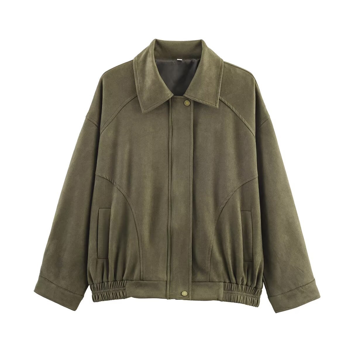 Damen Oversized Jacke aus hochwertigem Kunstleder R&B