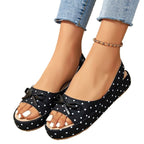 Damen Offene Ballerinas mit dekorativem Schleifendetail R&B