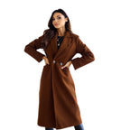 Damen Eleganter Wollmantel mit klassischem Revers und zeitlosem Design R&B