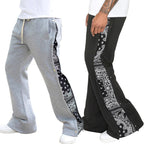 Herren lässige Sporthose mit seitlichem Druck-Design und praktischen Taschen R&B