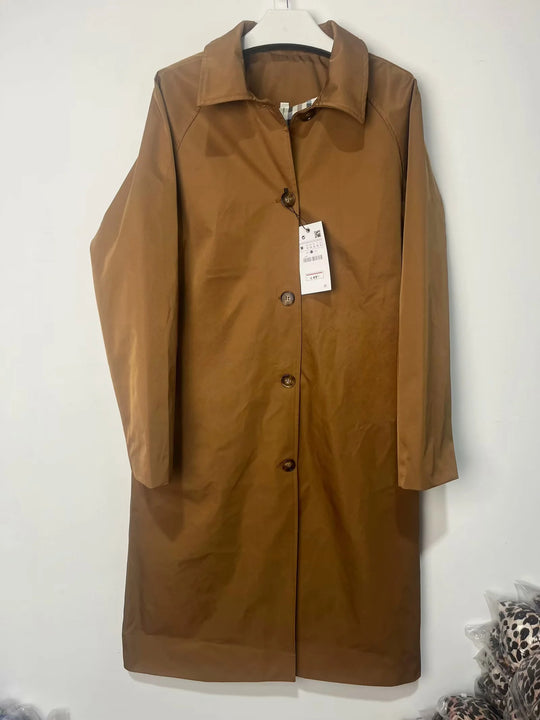 Damen modische Übergangsjacke mit elegantem Stehkragen und praktischen Knopfdetails R&B
