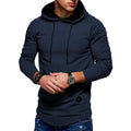 Herren Kapuzenpullover mit strukturierten Schultern und elastischen Bündchen