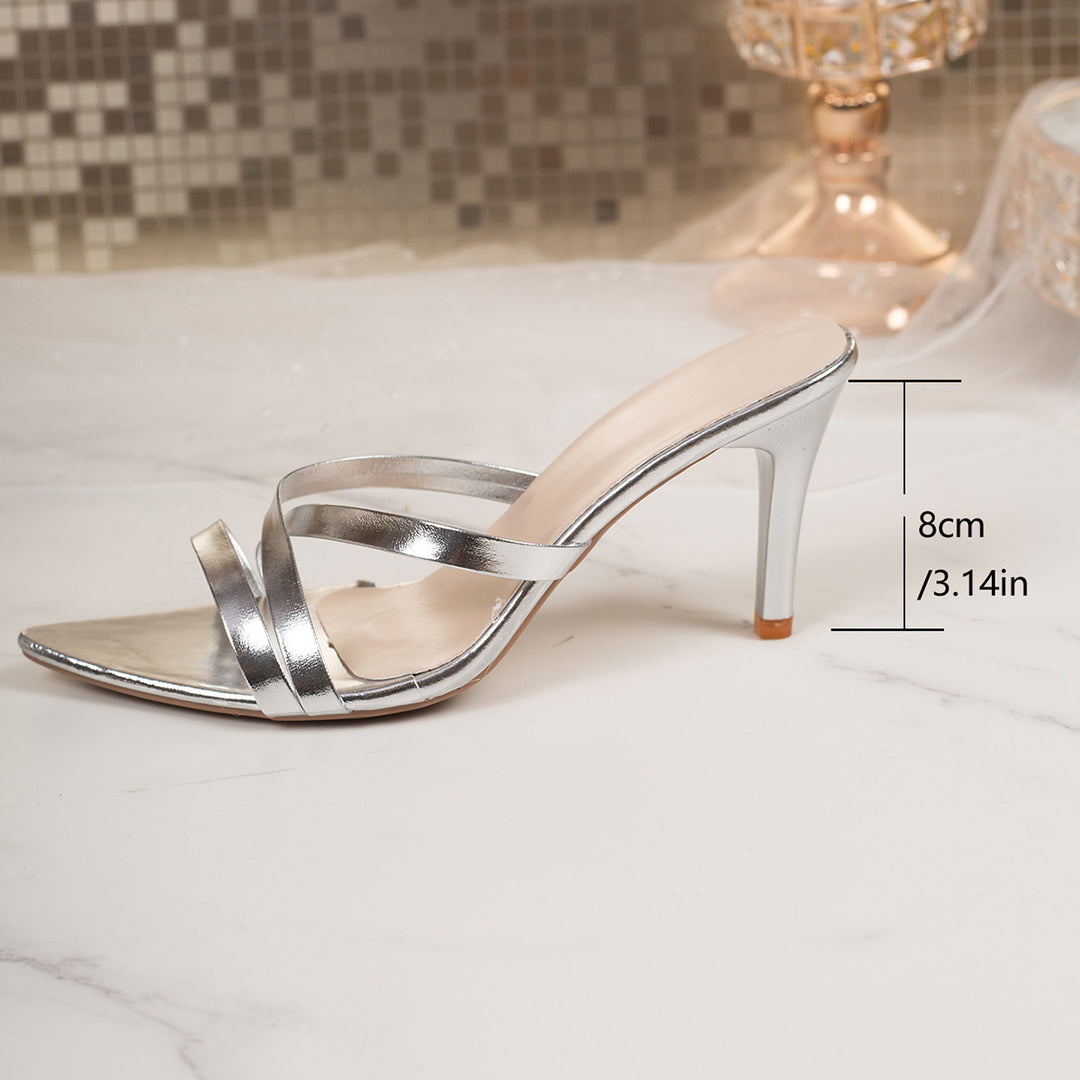 Damen Elegante Slingback-Pumps mit glänzenden Riemchen R&B