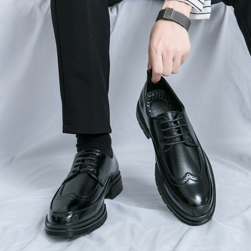 Herren Elegante Schnürschuhe aus hochwertigem Leder mit rutschfester Sohle R&B