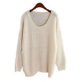 Damen Großer Strickpullover mit weit geschnittenen Ärmeln und lockerer Passform R&B