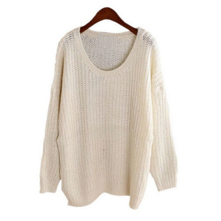Damen Großer Strickpullover mit weit geschnittenen Ärmeln und lockerer Passform R&B