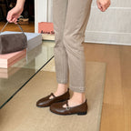 Damen Mokassins mit modischen Cut-Outs und elegantem Schnallenverschluss