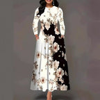 Damen Maxikleid mit floralem Design und praktischen Taschen R&B