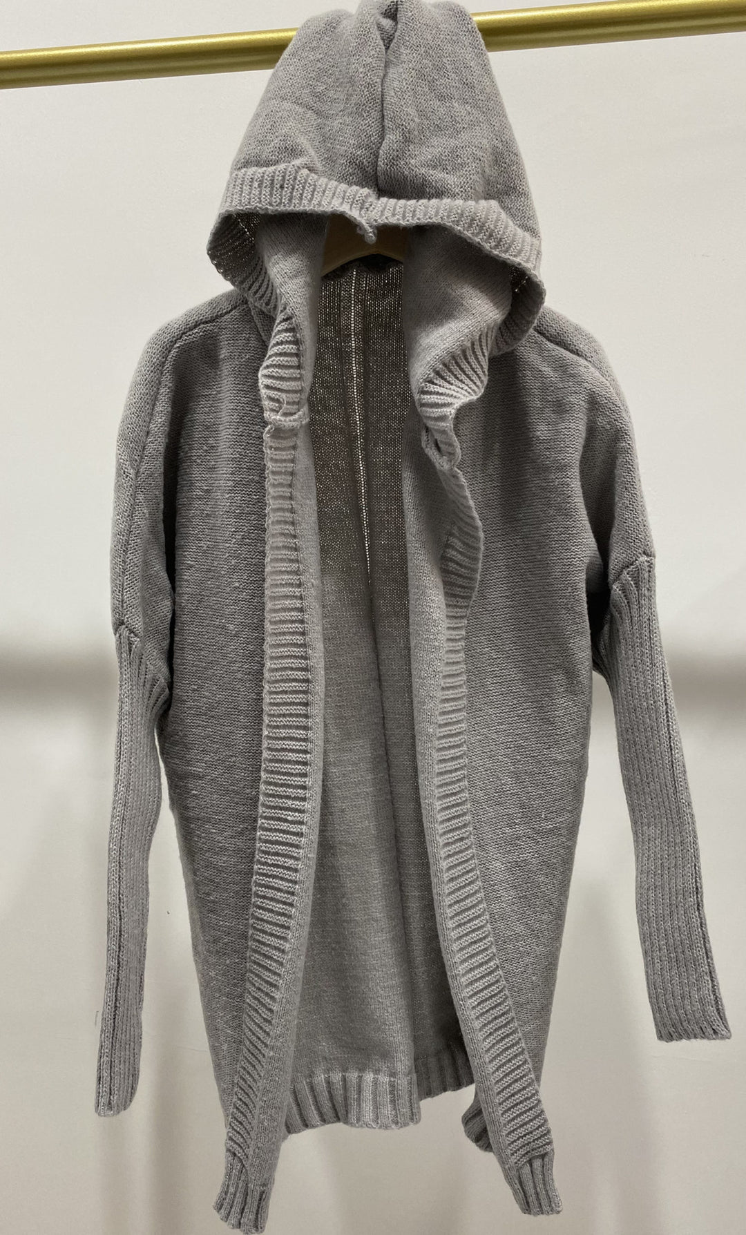 Damen Lässiger Strickpullover mit offener Front und feiner Struktur R&B