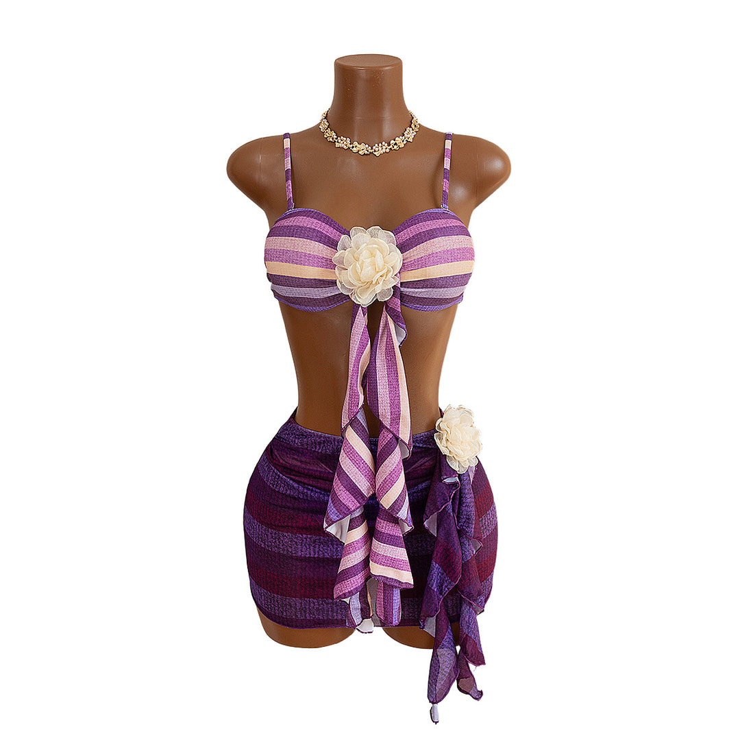 Damen Bandeau-Bikini mit raffiniertem Wickelrock R&B