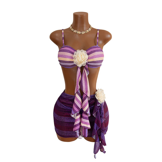 Damen Bandeau-Bikini mit raffiniertem Wickelrock R&B