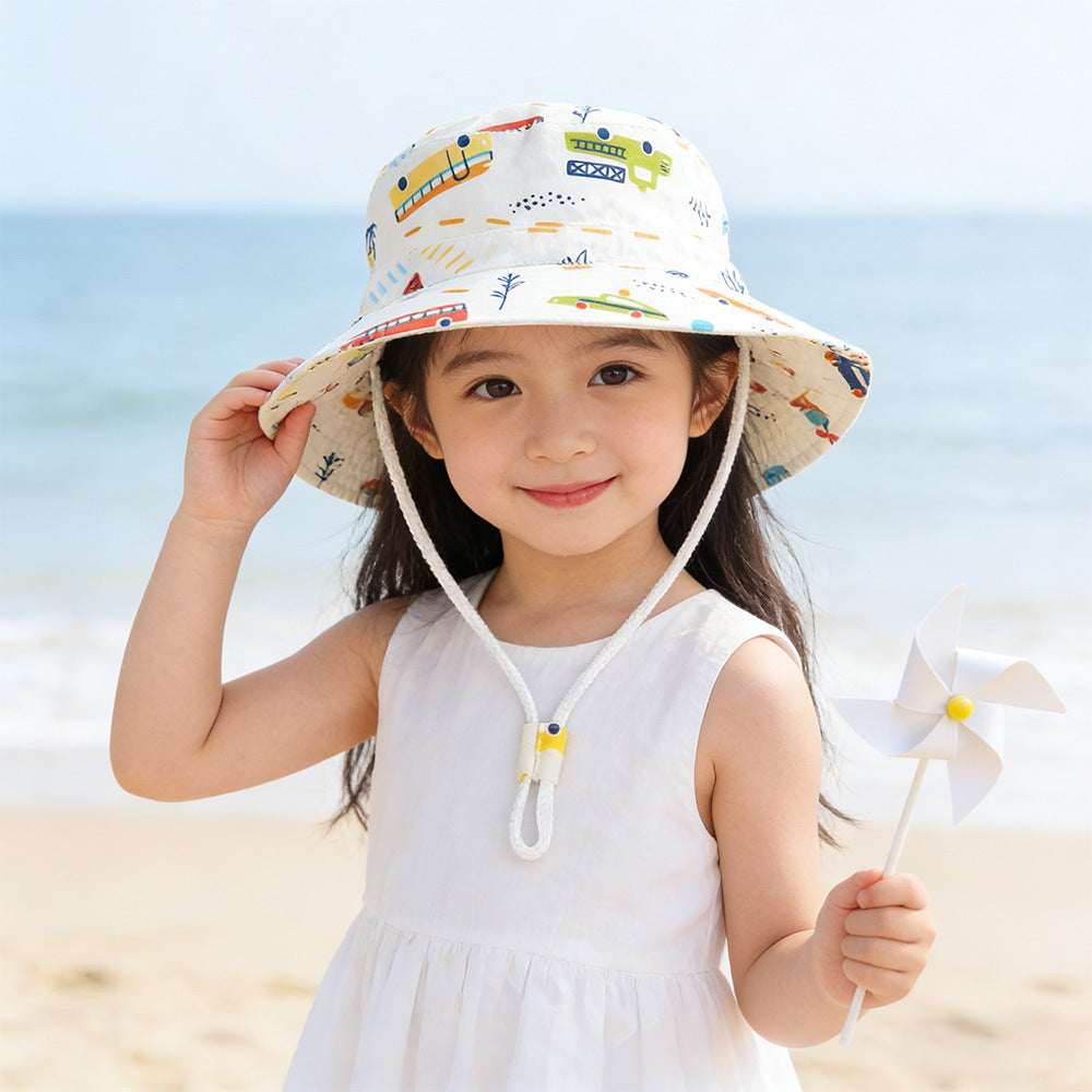 Unisex nan Kinder Sonnenhut mit breiter Krempe verstellbarem Kinnband und Einhornprint  R&B