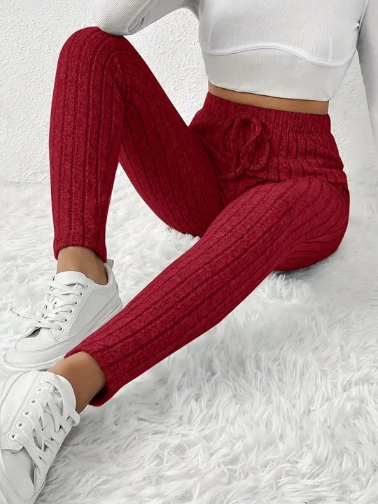 Damen Gefütterte Sweatpants mit Rippstruktur R&B