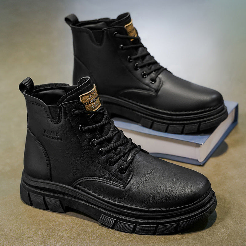 Damen Modische Schnürstiefel mit robustem Sohlenprofil und warmem Innenfutter