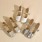 Damen Ballerinas mit dekorativem Riemen und glänzendem Finish R&B