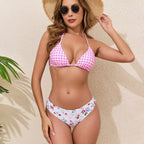 Damen Bikiniset mit floralem Muster und Gingham-Design R&B